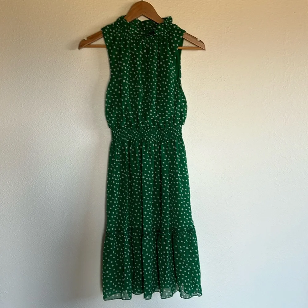 Kate & Lily Green Polka Dot Dress - Picture 3 of 6
